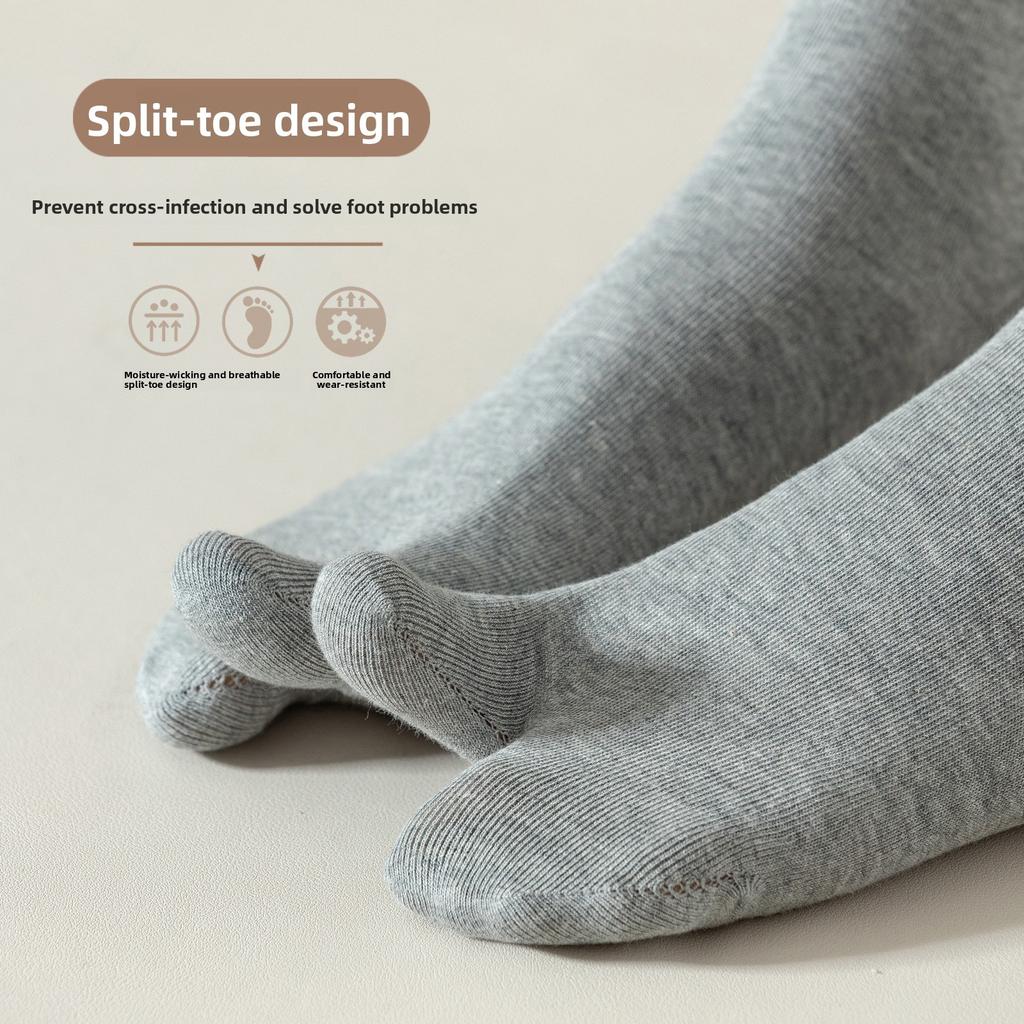 Spring and Summer Lightweight Split-toe Socks, Odor-resistant Mid-calf Socks, Children's Two-toe Socks, Boneless Cotton Socks, Separate Socks