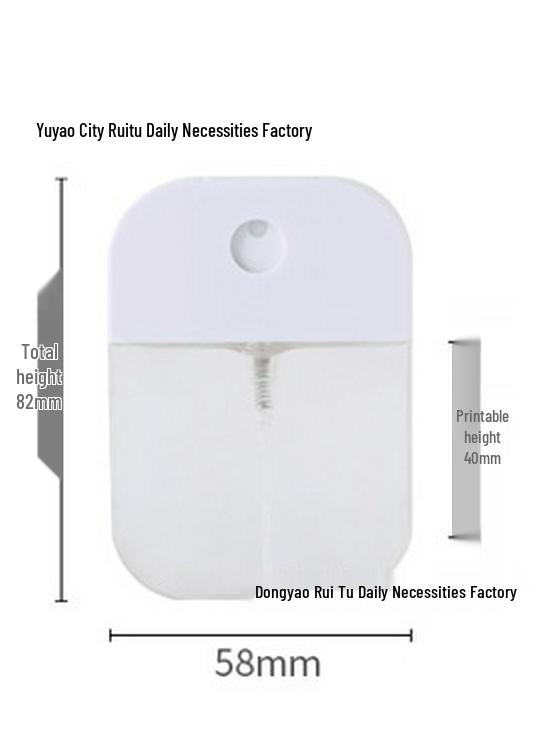 38ml & 50ml Frameless Card-Sized Refillable Perfume Spray Bottles with Knob