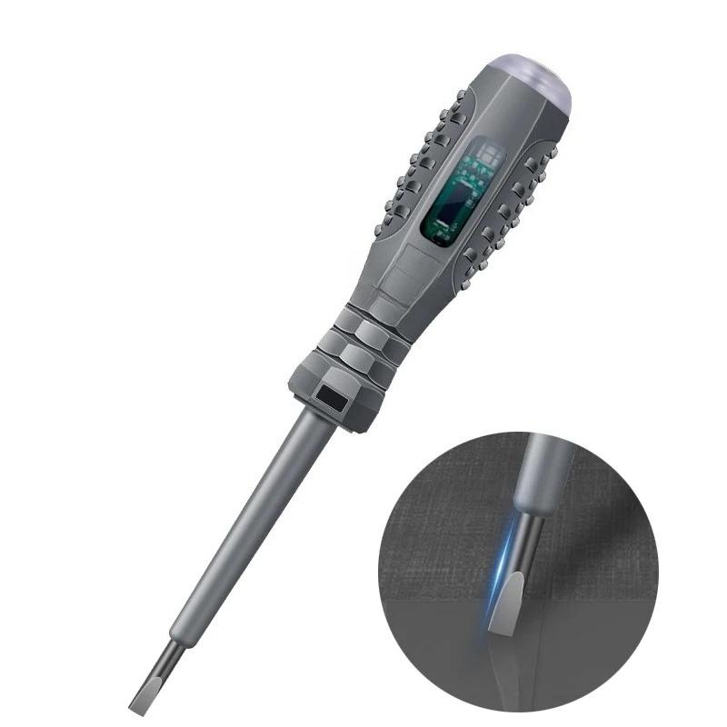 

Electrician Test Word/cross Screwdrivers AC Non-contact Induction Test Pen Voltage Tester 12-250V Red Green Induction Lights