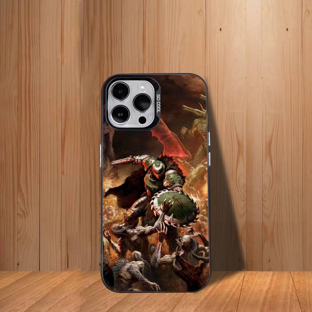 G-Game C-Doom-ES Phone Case For iPhone 17,16,15,14,13,12,11,Mini,Pro,SE,MAX White Matte Shockproof Cover