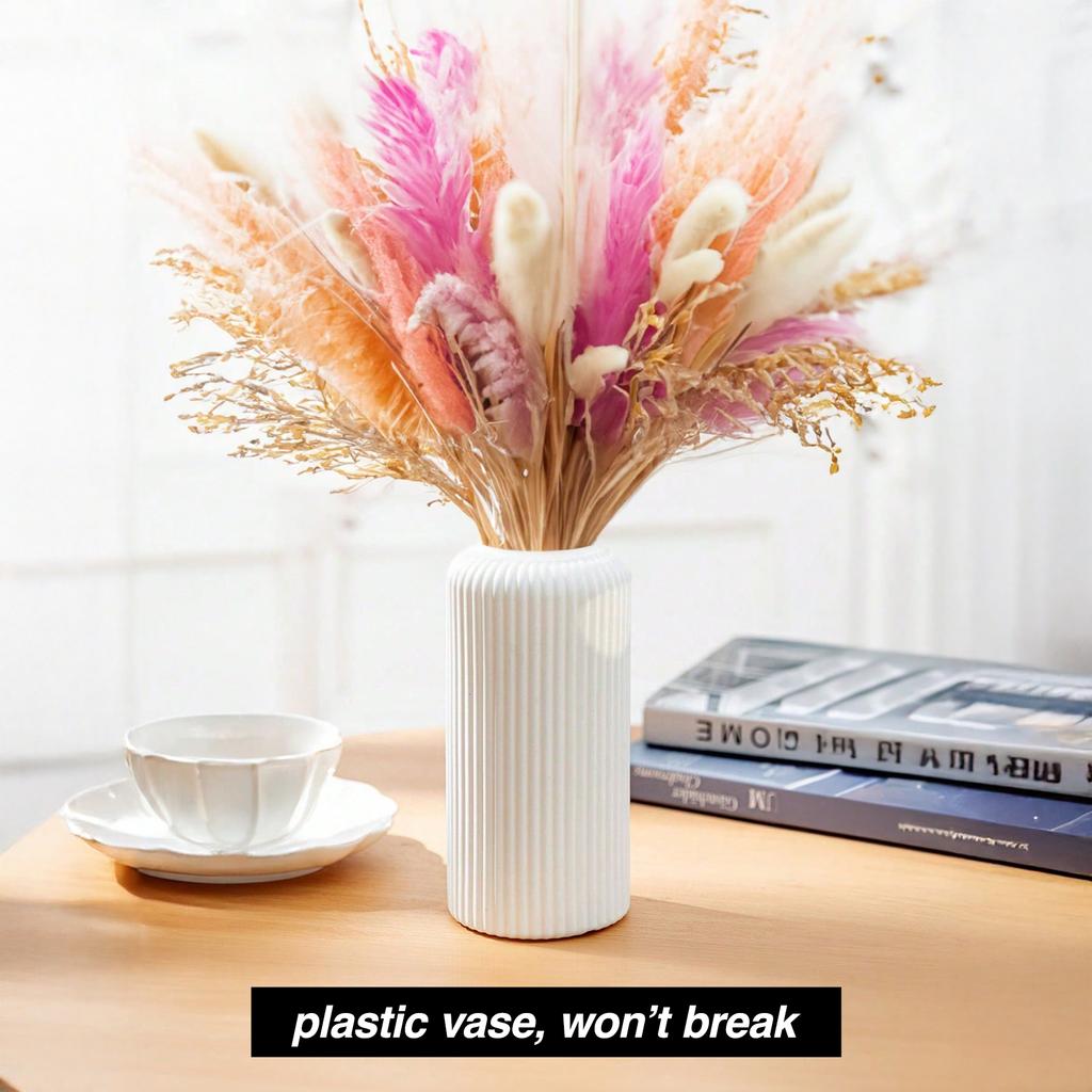 1pc Plastic Flower Vase, Unbreakable Vases Creative Home Decoration for Wedding Party Festival