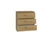 Chest Of Drawers Cabinet Shelving 3 Drawers M3 Colors Artisan Oak For Home For Office