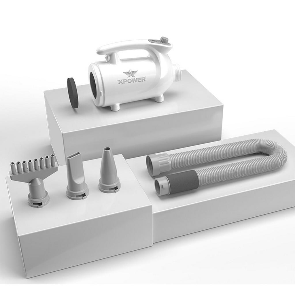 XPOWER B-113 Pet Grooming Hair Dryer Blower Professional Force Dryer Dog Hair Dryer Pet Blower Lightweight Mobile Grooming Kit