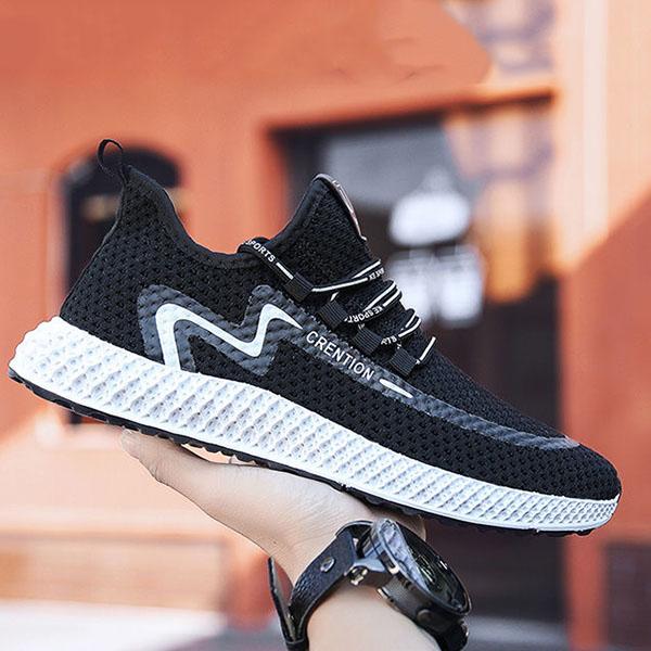 

Мужские кроссовки, повседневная спортивная обувь с сеткой, легкая мужская нескользящая обувь на мягкой подошве, дышащая мужская обувь, прогулочная обувь 39 чёрный