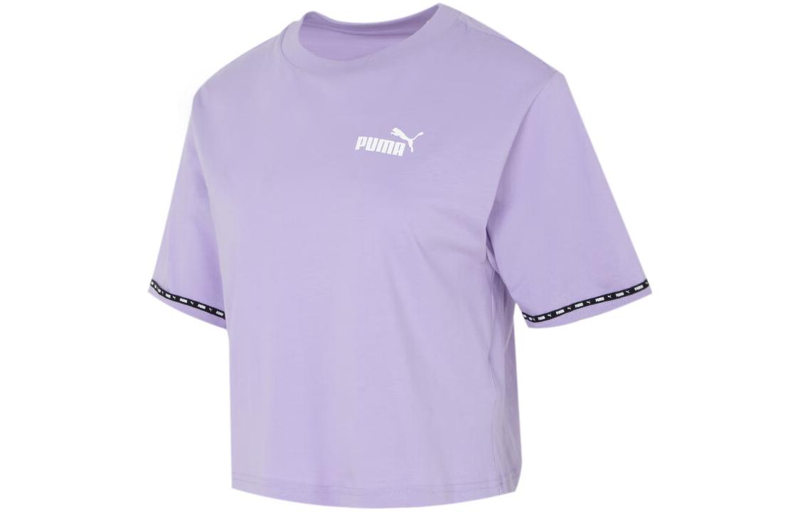 PUMA Drop Shoulder Sleeve T Shirt Women s Purple 676678-25 S