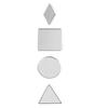 200PCS Multi Shape DIY Craft Mirror Stickers Acrylic Diamond Heart Waterdrop Mirror Tiles Decals Round Square Triangle 2.5cm