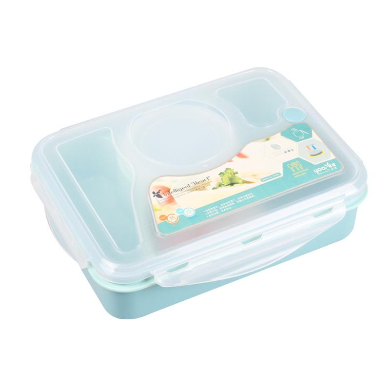 Plastic Bento Lunch Box Microwavable Lunchbox with Soup Bowl Portable Food Container Storage Boxes Kids Lunch Box School Picnic синий 1500₽