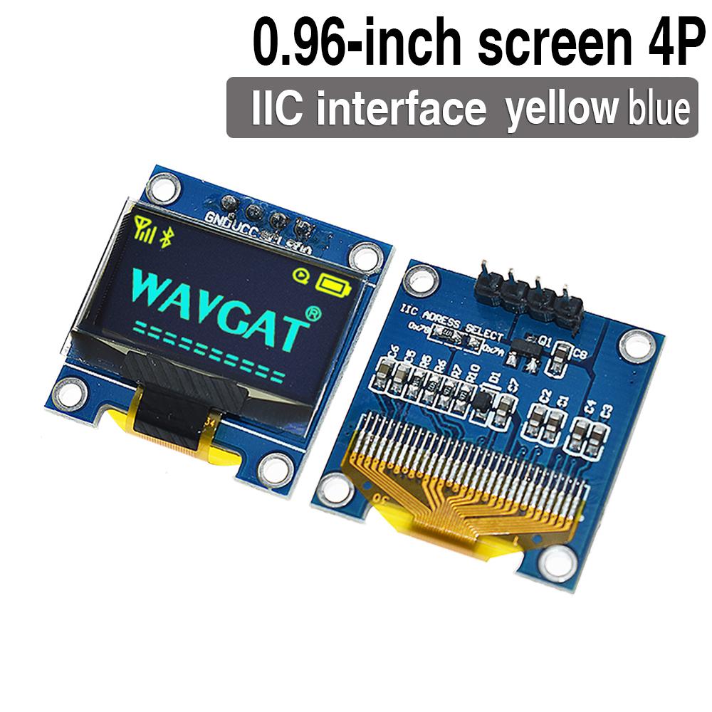 LIZAO 118×61 OLED Display Module 1.91/1.91/1.96 Inch I1C/IIC Serial Interface 1/7Pin White/Yellow/Blue/RGB for Arduino