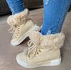 2024 Winter Women Boots Warm Shoes for Women Fur Ankle Boots Increased Height Shoes Thickened Ladies Snow Boots Big Size 43 Bota