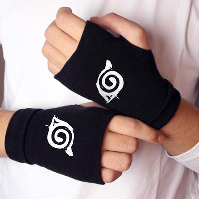 Anime Finger Bavlněné pletací rukavice na zápěstí Rukavice pro milovníky rukavic Cosplay Rukavice bez prstů