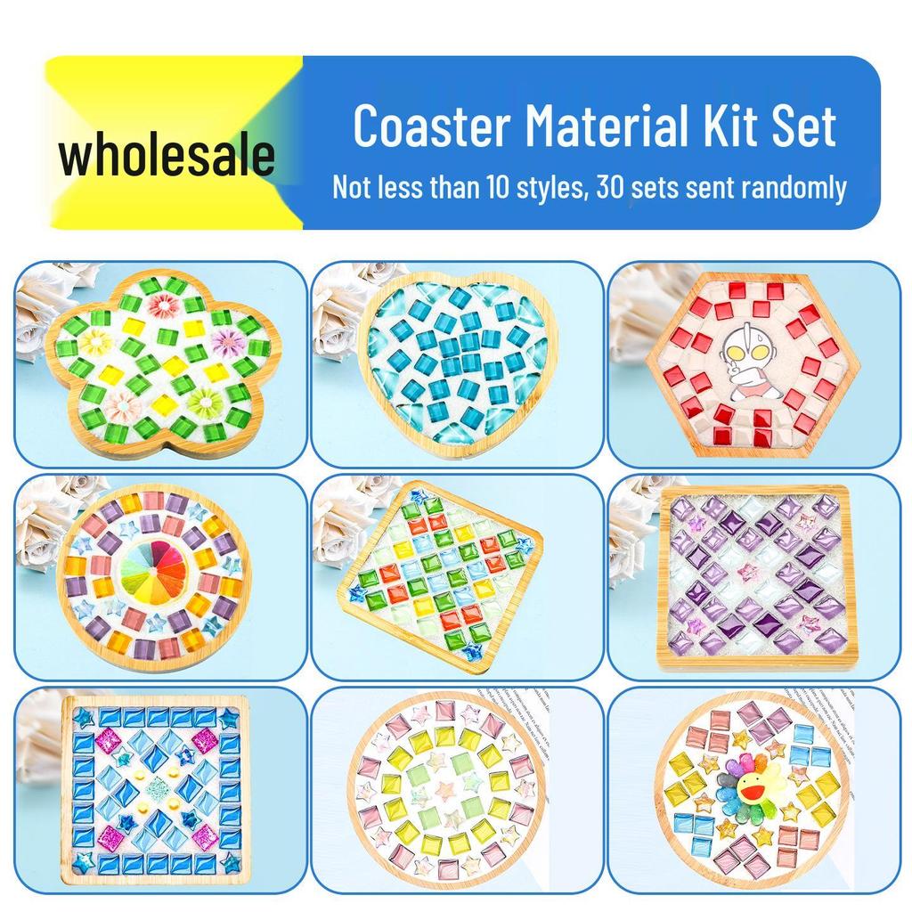 DIY Mosaic Coaster Craft Kit for Kids - Patchwork Creative Art