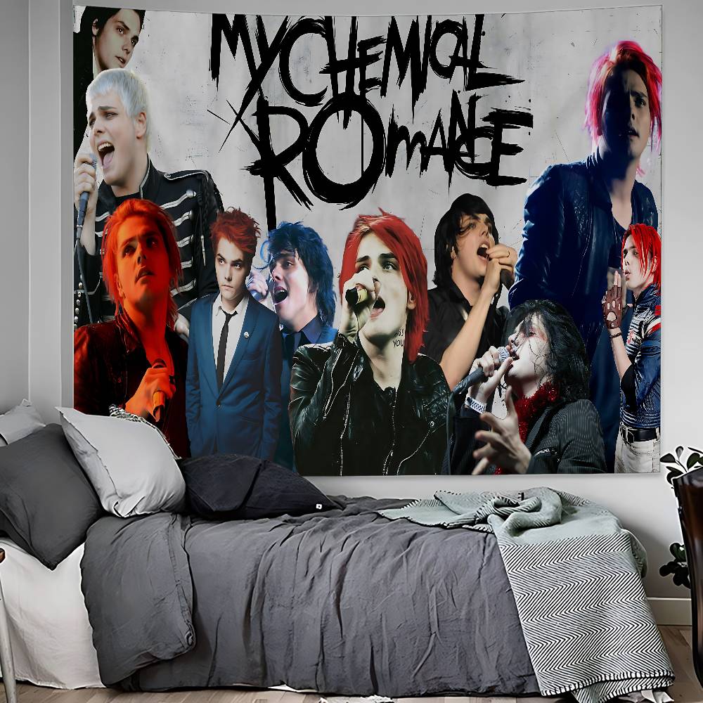 Rock Band MMy CChemical RRomance Hippie Wall Hanging Tapestries Bohemian Wall Tapestries Mandala INS Home Decor