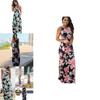Elegantes Damen Sommer Boho Kleid Floral Ärmellos Strand Maxi Lang Sommerkleid Für Jeden Anlass