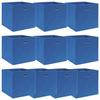 VidaXL Storage Boxes 10 Pcs Blue 32x32x32 Cm Fabric