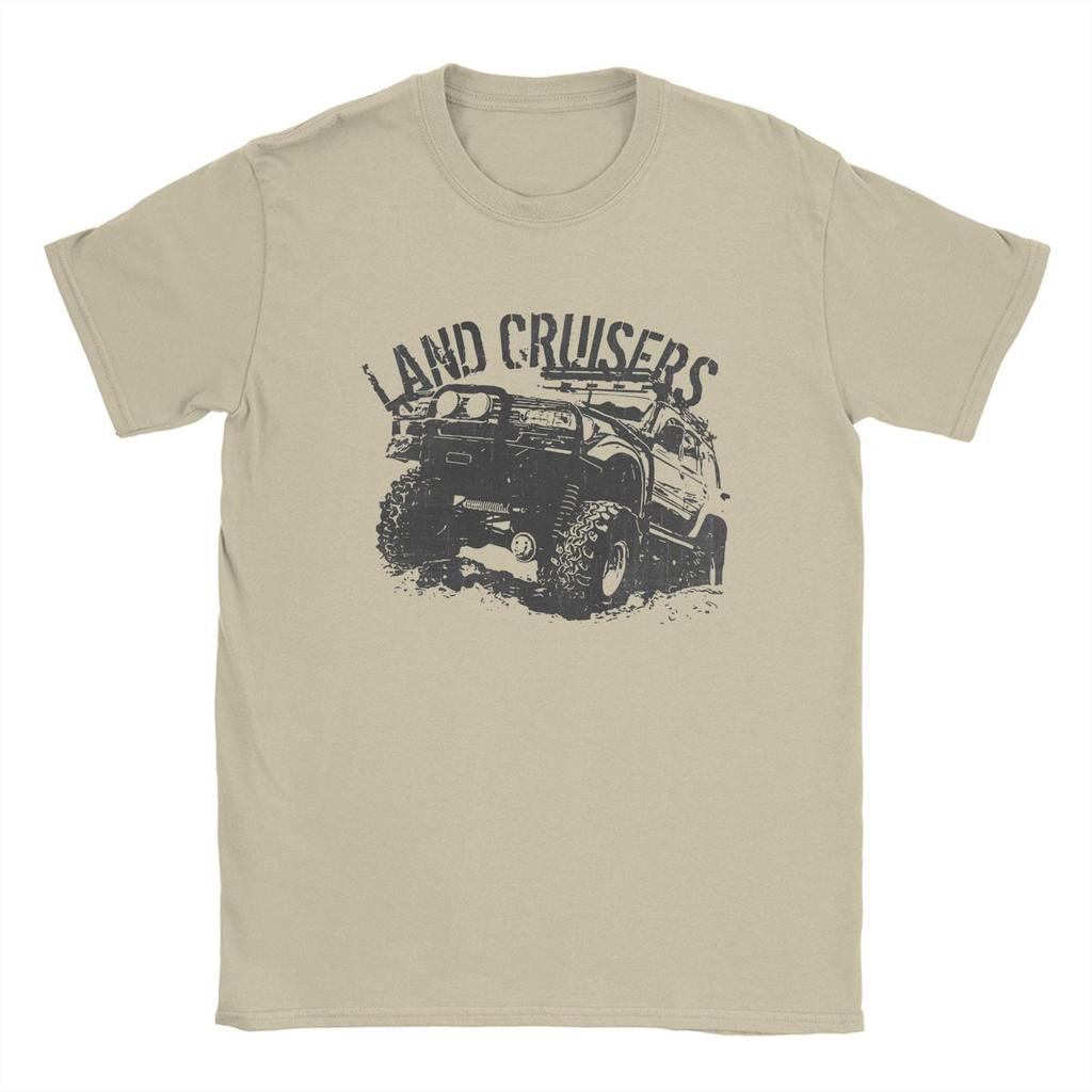 Land Car Cruiser J80 Route T-Shirt Homme Vintage Série 80 T-Shirt Coton Vintage Col Rond Manches Courtes T-Shirt Nouveauté Hauts