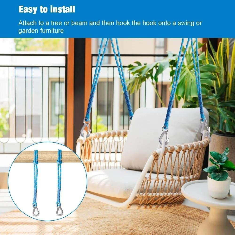 50/100/150cm Swing Hanging Rope Wear-resistant Hammock Chair Connector Straps Indoor Outdoor Swing