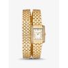 Petite Emery Pavé Gold-Tone Double Wrap Watch MK4833