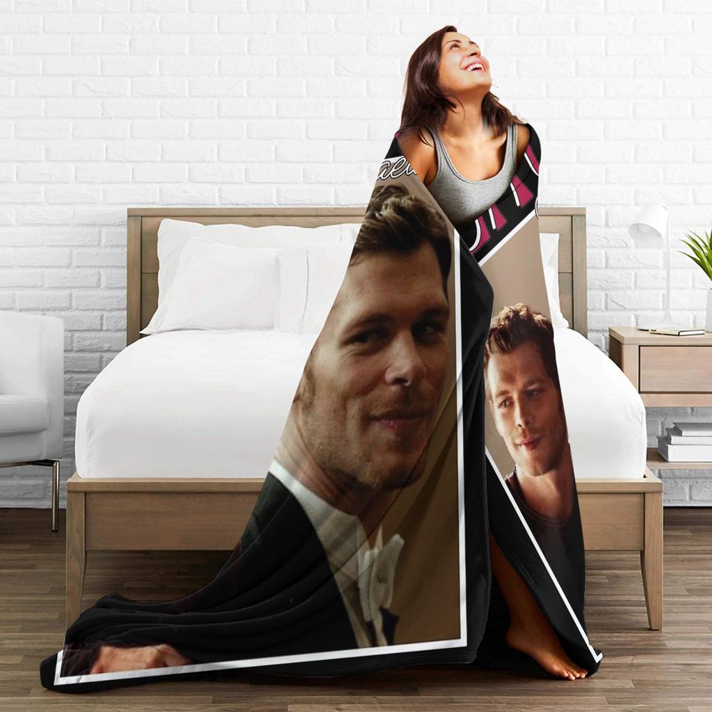Klaus Mikaelson the Vampire Diaries Blanket Fleece Summer Portable Super Soft Throw Blankets for Home Travel Rug Piece
