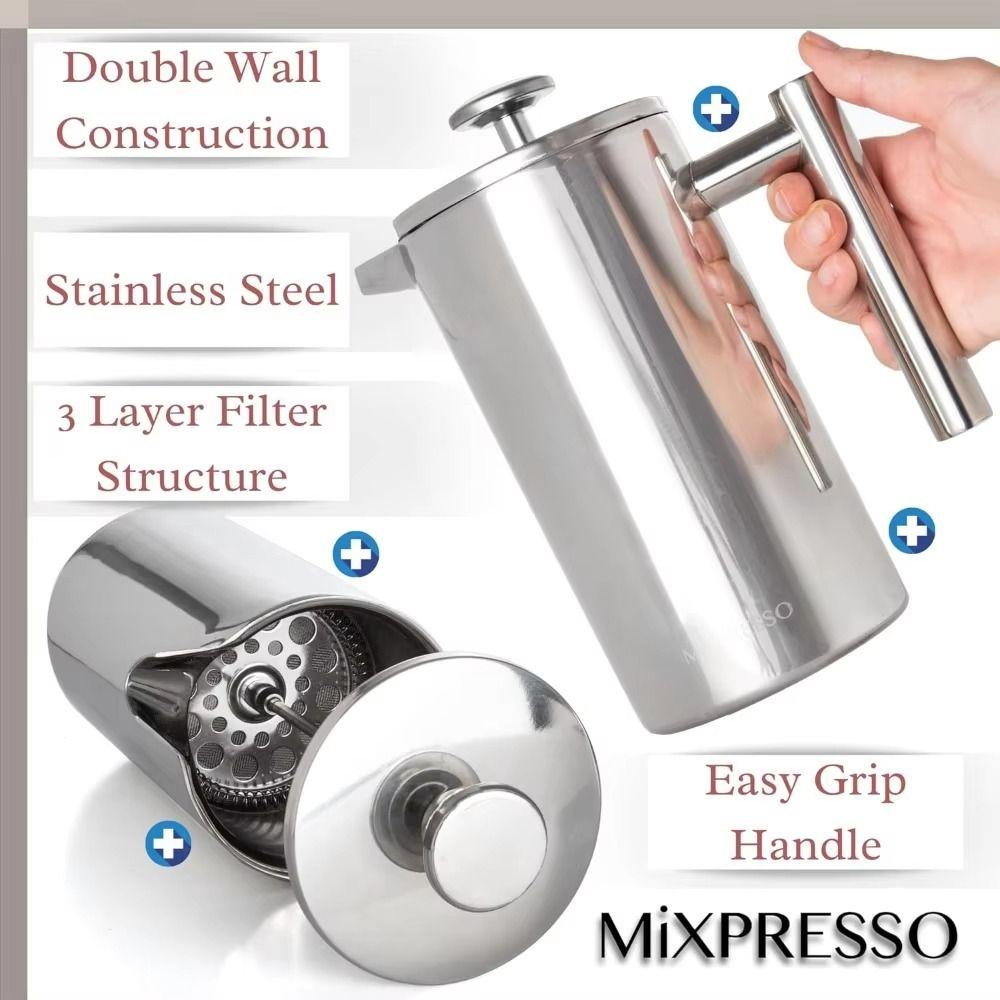 Double Wall Insulated Coffee Pot Filtration System Coffee Press Machine  Hand-made Coffee