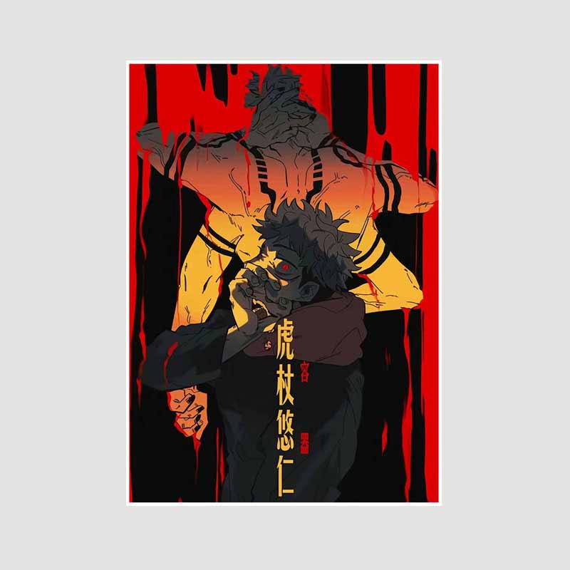 Anime Jujutsu Kaisen Posters Aesthetic White Paper Satoru Gojo Nobara Kugisaki Poster Wall Art Painting Study Home Decor Room Bar Decoration Pictures