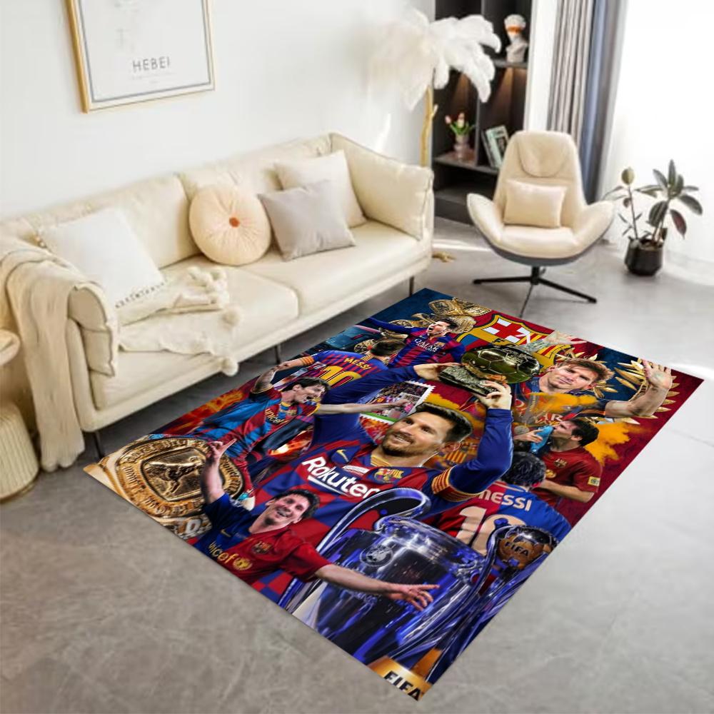 Lionel Messi Football Legends Collage Carpet Design For Living Rooms Playrooms Balcony Dining Room Antislip Rug Office Home Decor Perfect Gift For Fri
