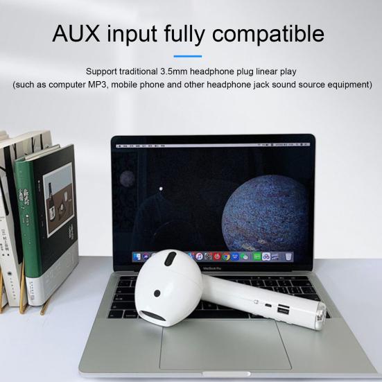 Wireless Bluetooth-compatible 5.0 Large Solid Color Earphone Shape Speaker Music Player