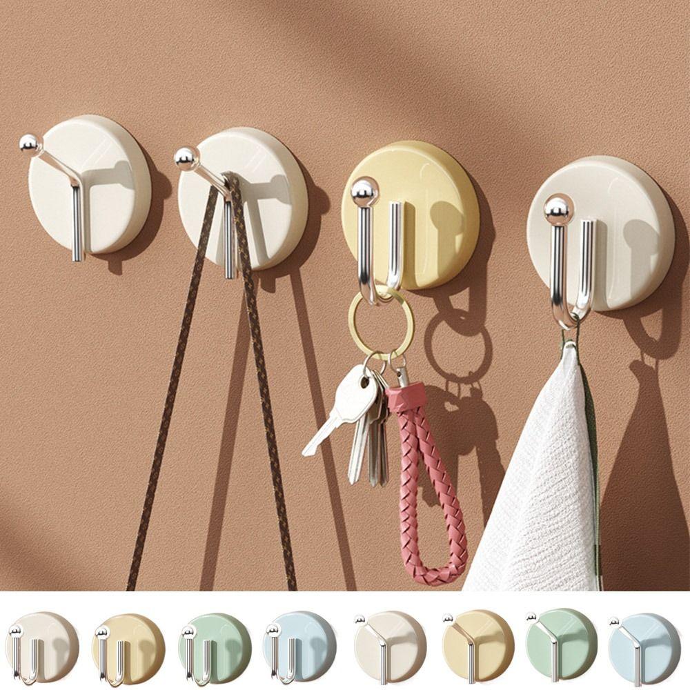 Plastic Key Hanger Self Adhesive Sticky Hook Creative Wall Hanging Hook  Bathroom