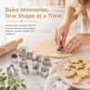 26pcs Durable Metal Baking Mold Digital Geometry Number Pattern Mould  Cake Decorating