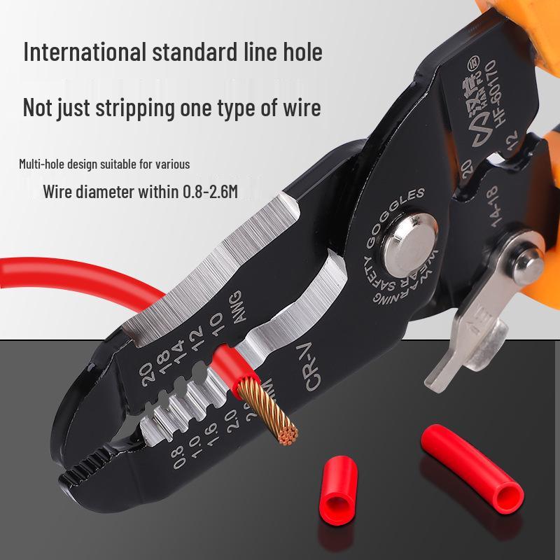 Han Axe Wire Stripper, Crimper & Cutter: OTUT Terminal Crimping Pliers for Quick, Labor-Saving Stripping