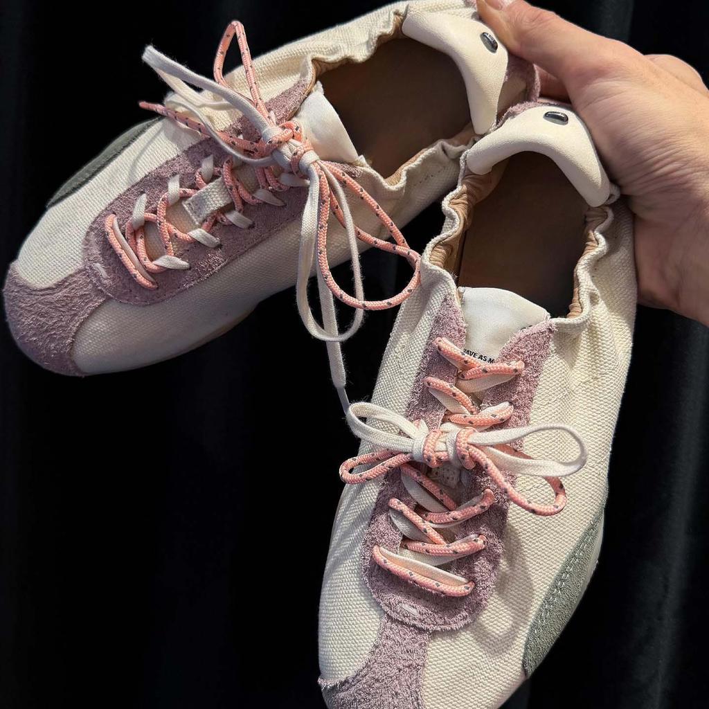 Round Head Lace-Up Thin Sole Trendy Hiking Shoes Comfortable Commuting Training Shoes Men'S Casual Shoes Urban Outdoor