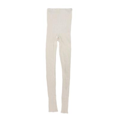 Tenimuho Ribbed Long Pants Organic Cotton Cotton Made In AI22S-740, Underwear, 100% Leggings, Women's, Japan, Off-White