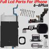 Full Set LCD Parts For iPhone 6 6P 6S 7 7P 8 Plus Front Camera Home Button Key Flex Cable Screen Metal Bracket  With Full Screws