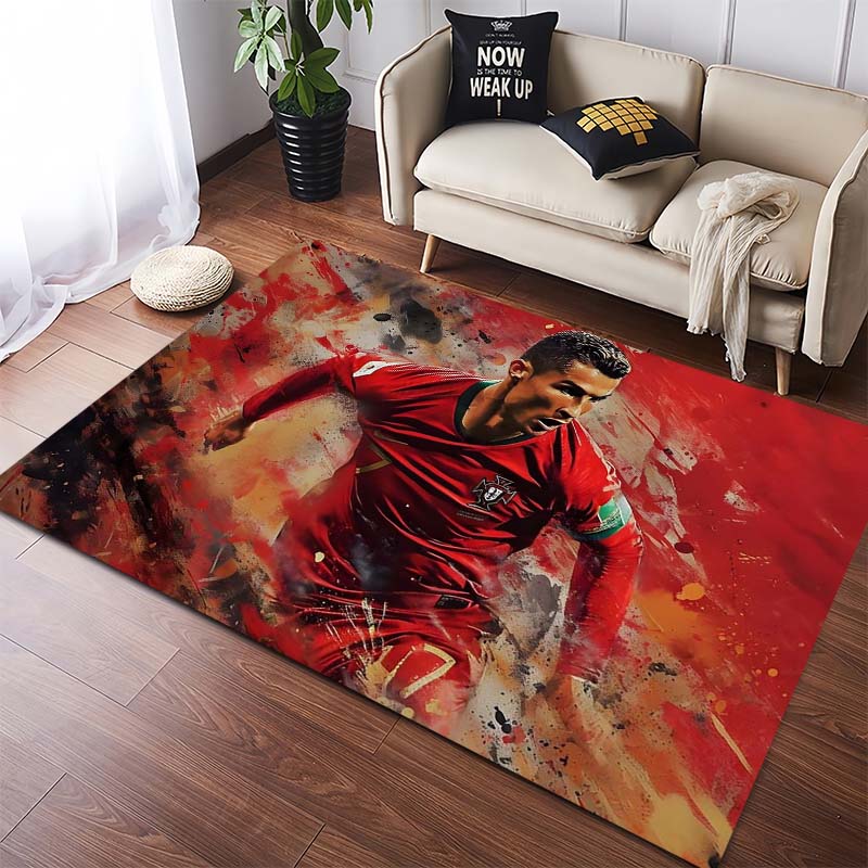 Fußballspiel Torwart Spieler Druck Rutschfest Groß Wohnzimmer Teppich Weich Verschleißfest Sport Sofa Schlafzimmer Heimdekoration Boden Teppich