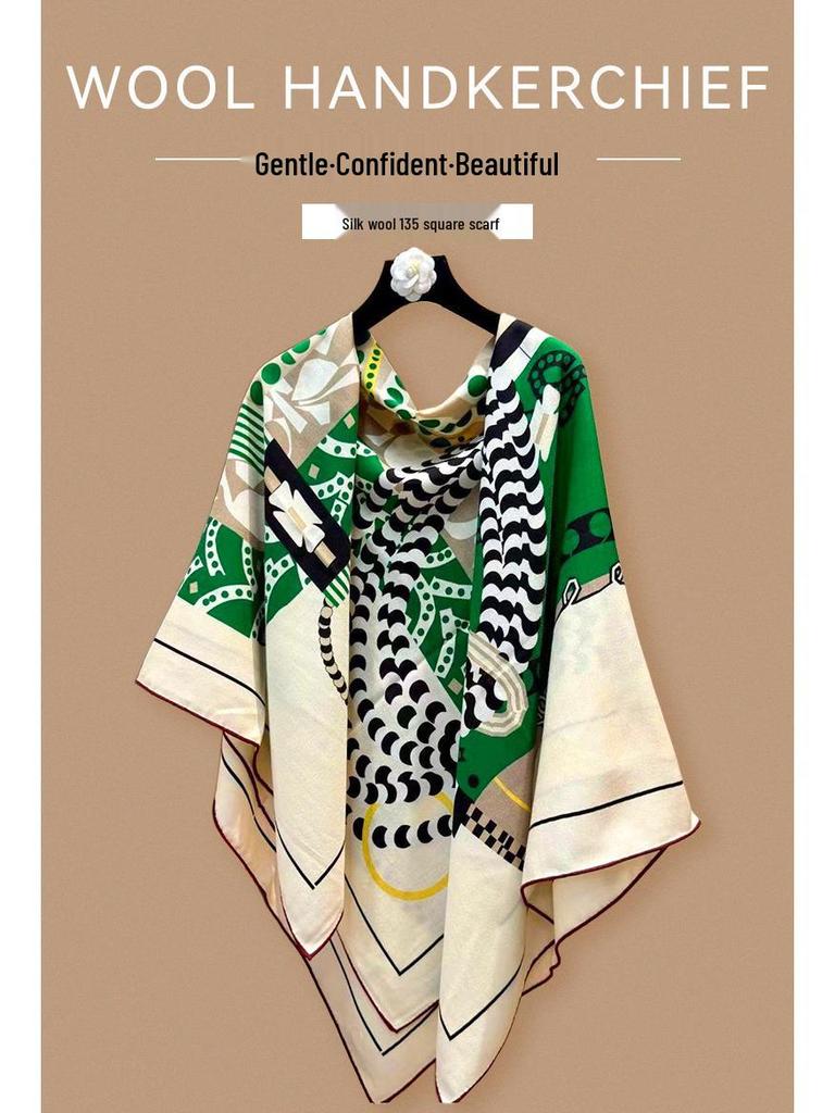 2025 Luxurious Mulberry Silk Square Scarf - Versatile Sunscreen Shawl for Air-Conditioned Rooms