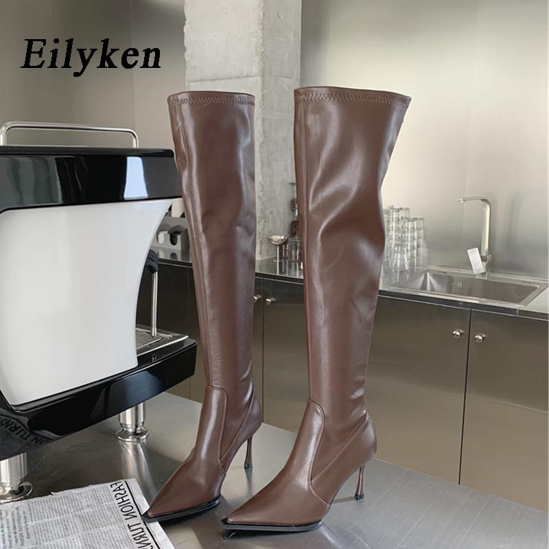 Fashion Eilyken Sexy Super High Heels Over The Knee Boots Women Ladies Spring Autumn Thigh High Long Party Shoes Botas De Mujer