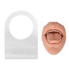 Human Tongue Model Soft Silicone Lifelike Acrylic Stand Mouth Model for Jewelry Display Flesh Blond