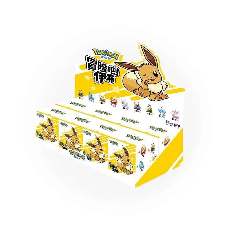 100% Genuine Pokemon Funism Adventure Eevee Family Suit Blind Box Jolteon Sylveon Action Figure Collection Model Kids Toy Gift