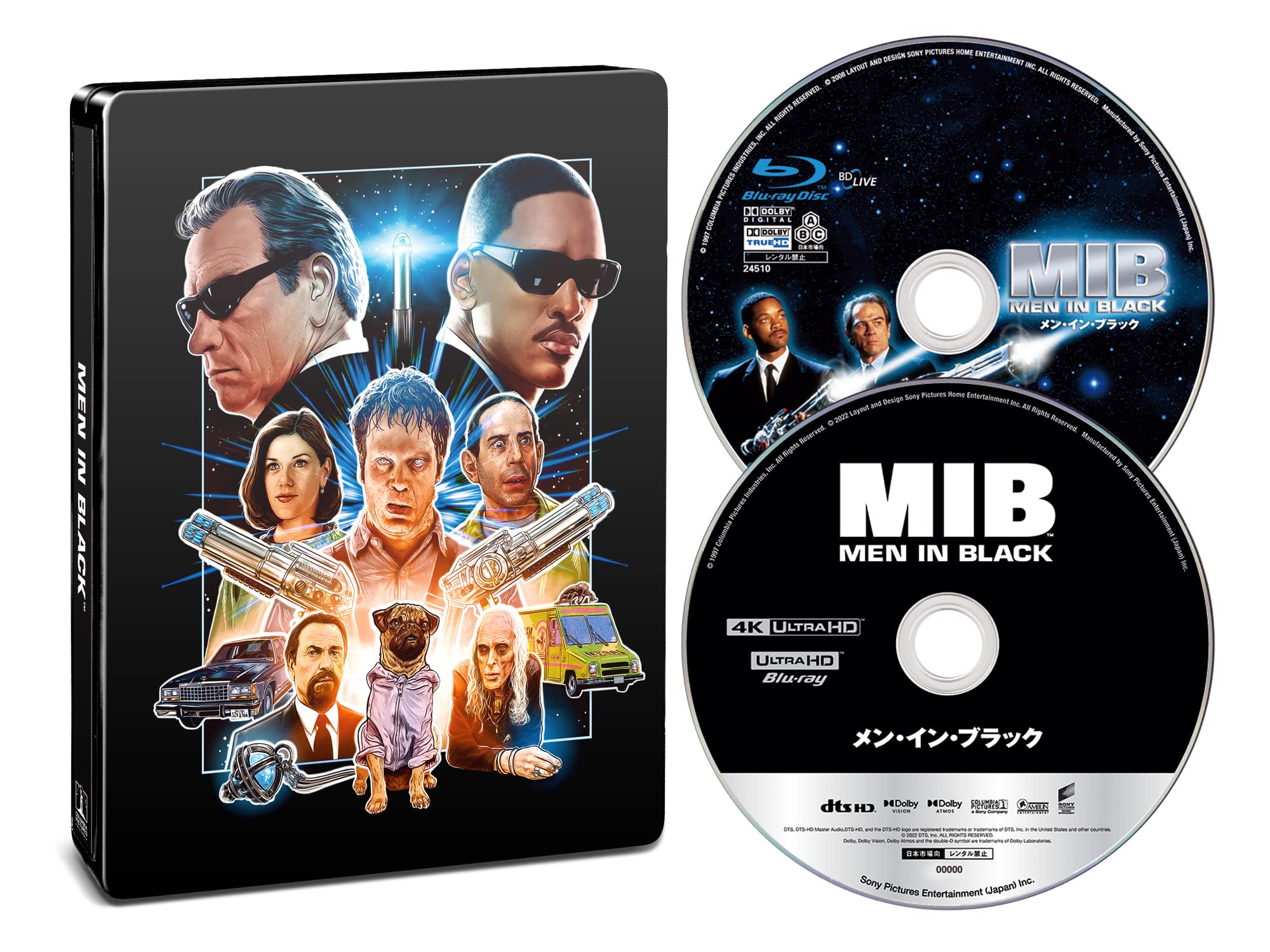 

Люди в черном 25-й юбилейный выпуск 4K ULTRA HD Набор Стальное издание Пресс-лимитированное издание ULTRA HD и Blu-ray (Первое издание) [4K + Blu-ray][Стилбук]