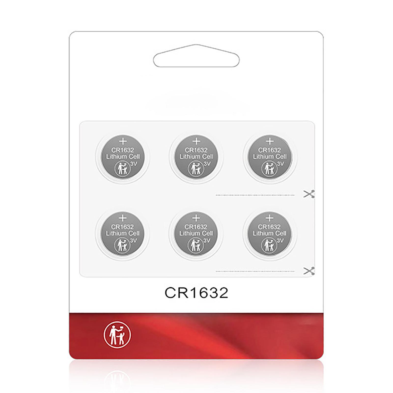 

6 шт. батарейки-таблетки CR1632 литиевые батарейки-таблетки 3 В CR 1632 электронные часы игрушечный пульт дистанционного управления