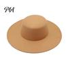 Elegant Winter Headwear Flat Top Fedora Hat, Wool Blend Derby Cap, Retro Jazz Style Dress Accessory Wide Brim Felt Hat for Women, Events & Daily Wear