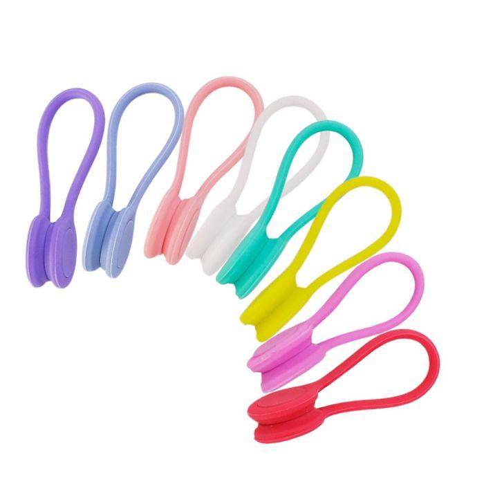Twisted Magnetic Cable Ties for Neat Organization of Cables and Wires At Home or In the Office Label