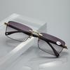 Business-Stil Lesebrille Neu Trendig Hochauflösend Randlos Quadratisch Mode Blaulichtfilter Lesebrille für Herren Damen