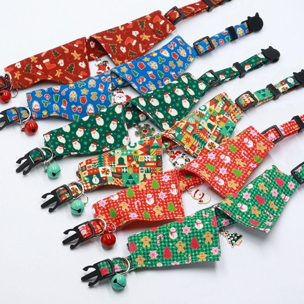 Adjustable Kitten Bowties Collar Necklace with Bell Kitten Christmas Bow Collar  Cats