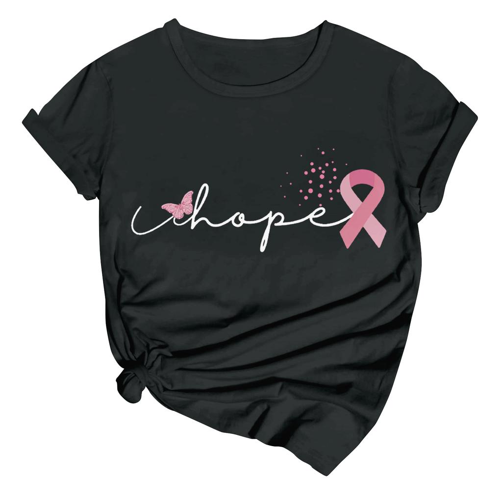 Women's Casual Halloween Breast Print T-Shirt Round Neck Pullover Short Sleeve Top