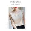 Silk Breathable Lace Camisole Loose Satin Suit Sleeveless Top Without Collar Splicing Vest