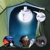 Portable Solar Camping Lamp Waterproof Outdoor Tent Light with Hanging Hook, Folding LED Light for Emergency Hiking Fishing BBQ