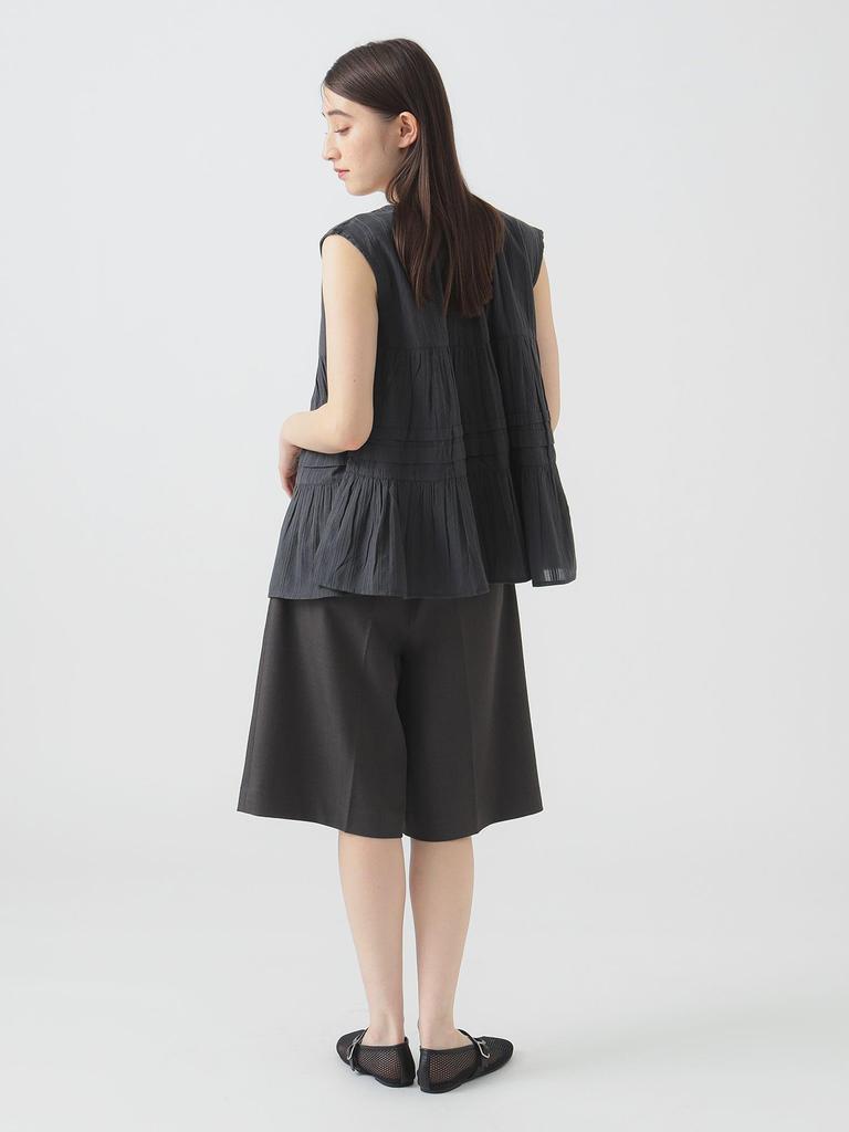 LIFE STORE by BEAMS Indian Striped Blouse In BMING Women's 2-Way (Sizes S-M) INK_BLACK