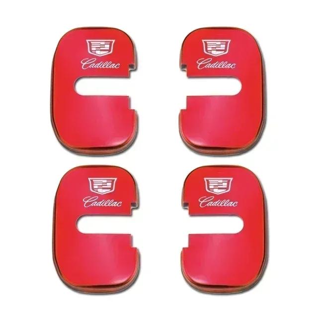 4pcs Car Door Lock Cover Protection Stickers for Cadillac CTS Escalade ATS Auto Interior Decal Replacement Logo Accessories