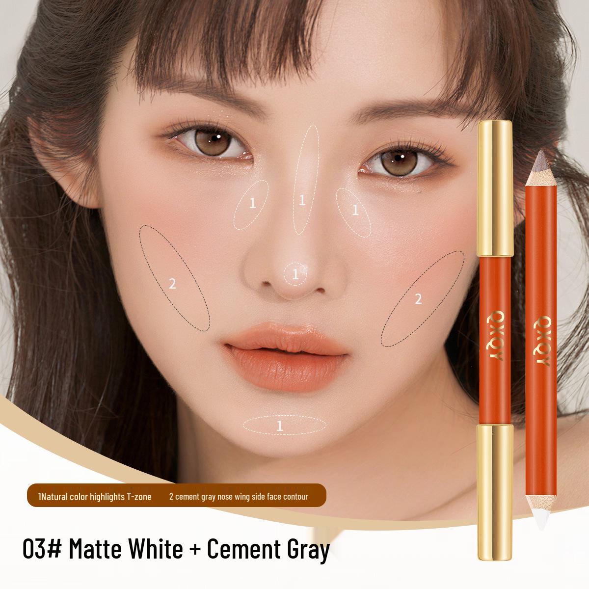 

QXQY 3D Dual-Head Contour Stick: Long-Lasting, Smudge-Proof Highlight & Shadow for Men & Women.