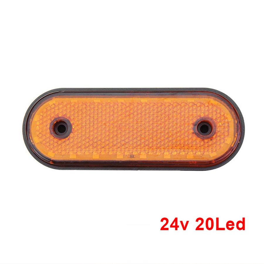 10X Amber 20LED Side Marker Indicator Light Lamp Caravan Truck Trailer Lorry 24V